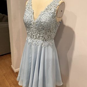 David’s bridal baby blue dress